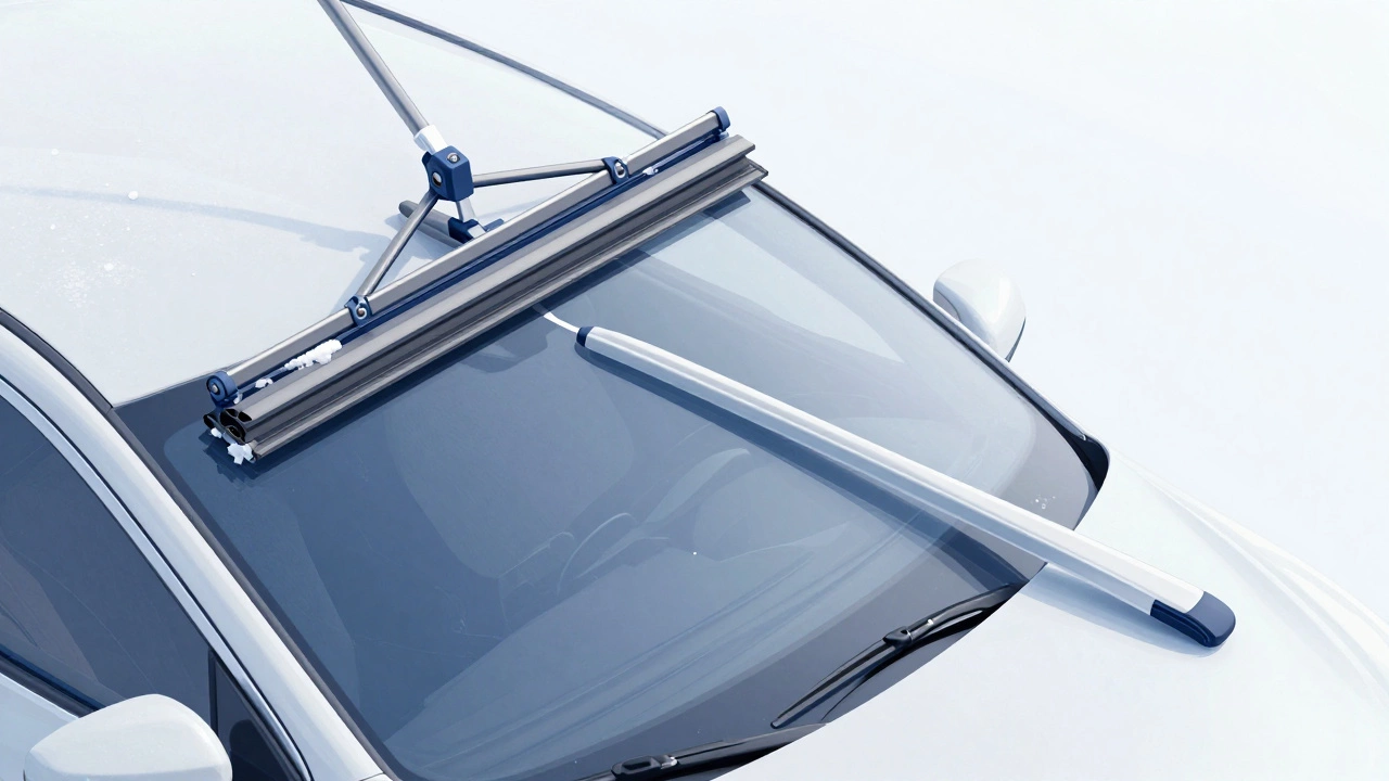 Comparison of conventional framed wipers versus sleek beam wipers